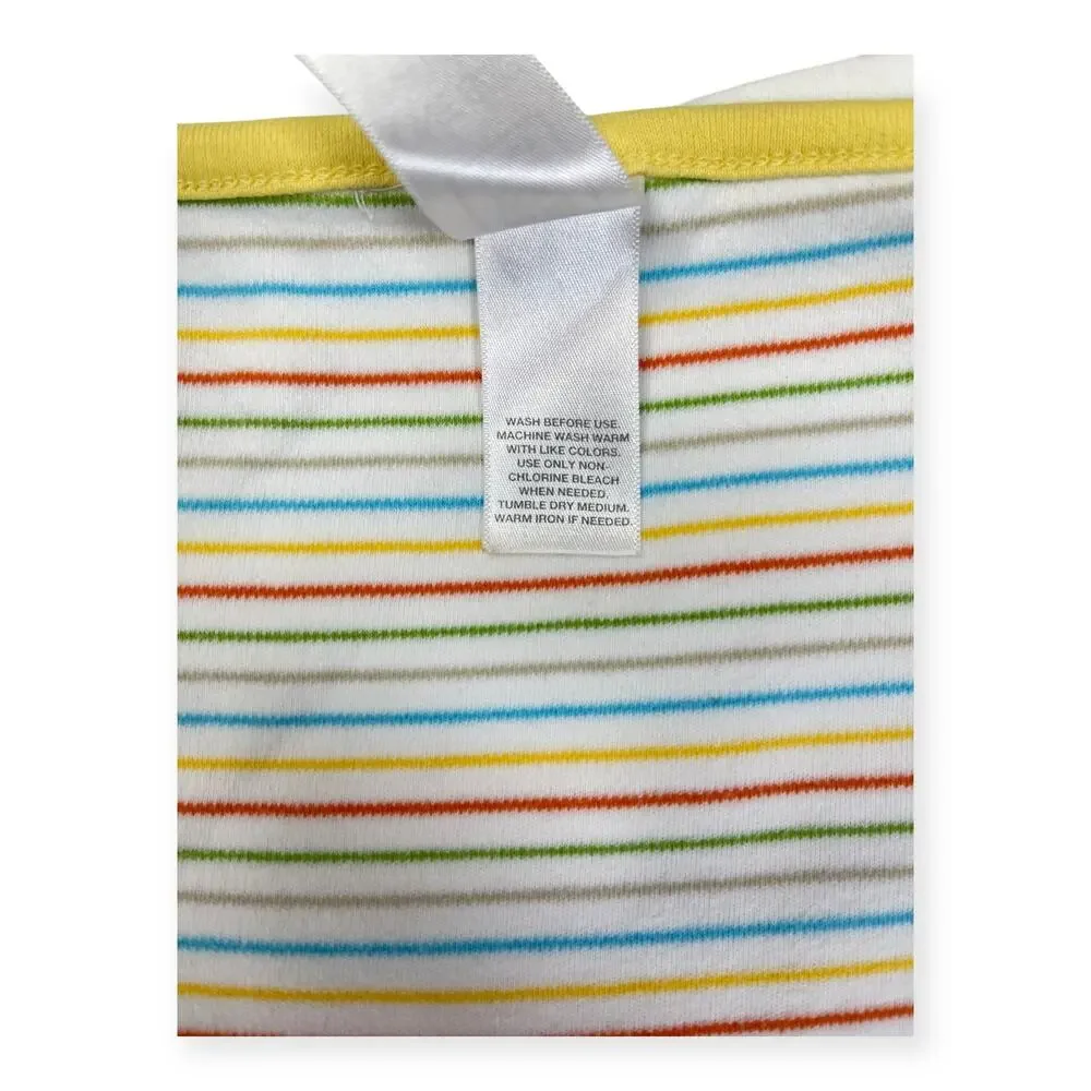 Just One You Carters I Love Hugs Yellow Striped Baby Blanket Giraffe Monkey Frog